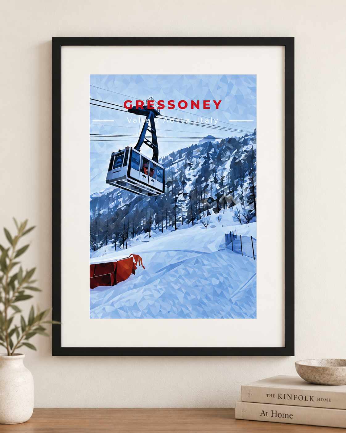 Gressoney Ski Print