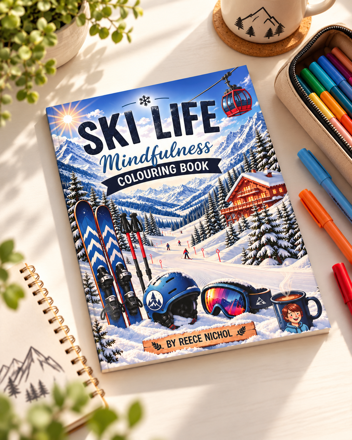 Ski Life: A Mindfulness Colouring Book