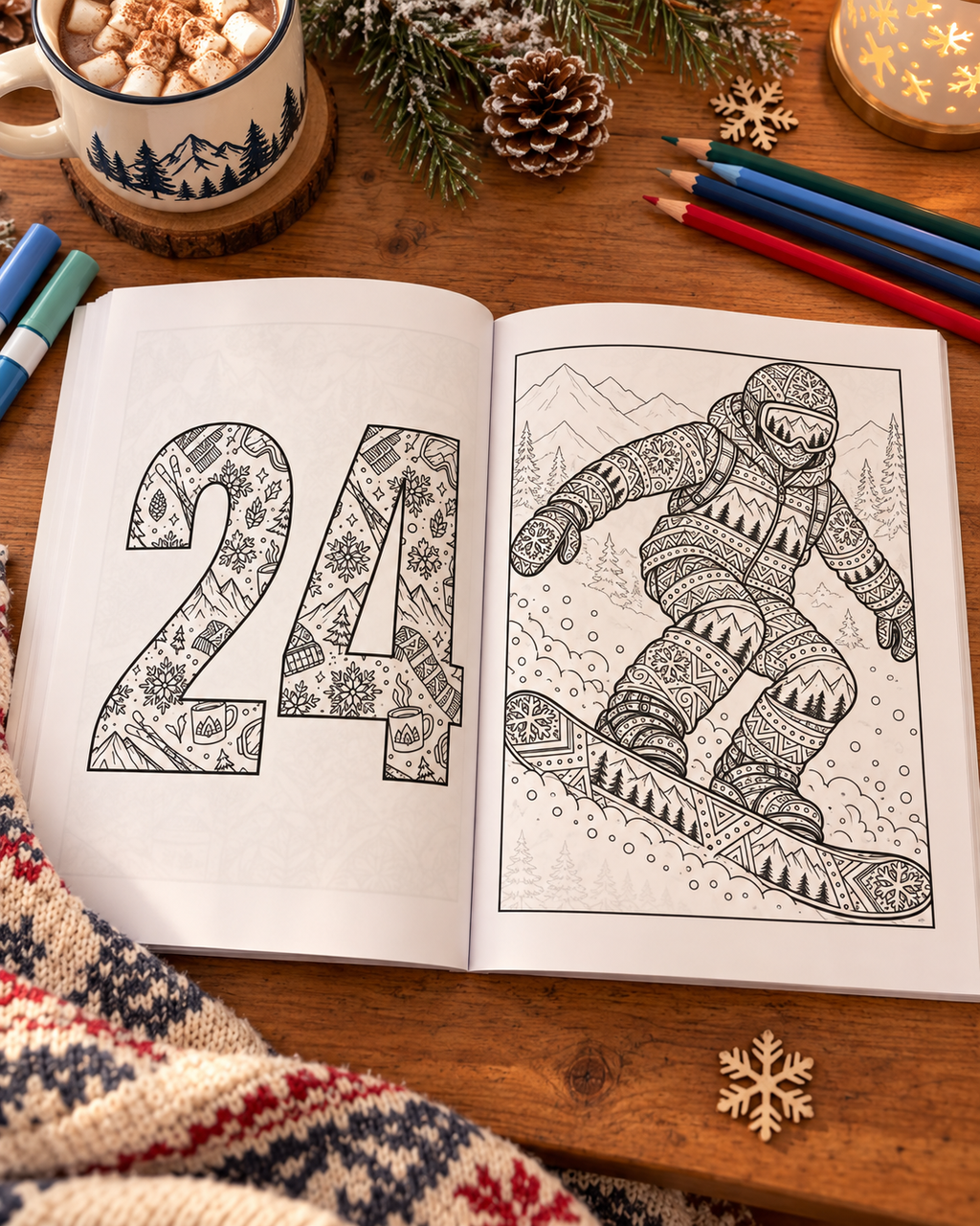 Ski Life: A Mindfulness Colouring Book