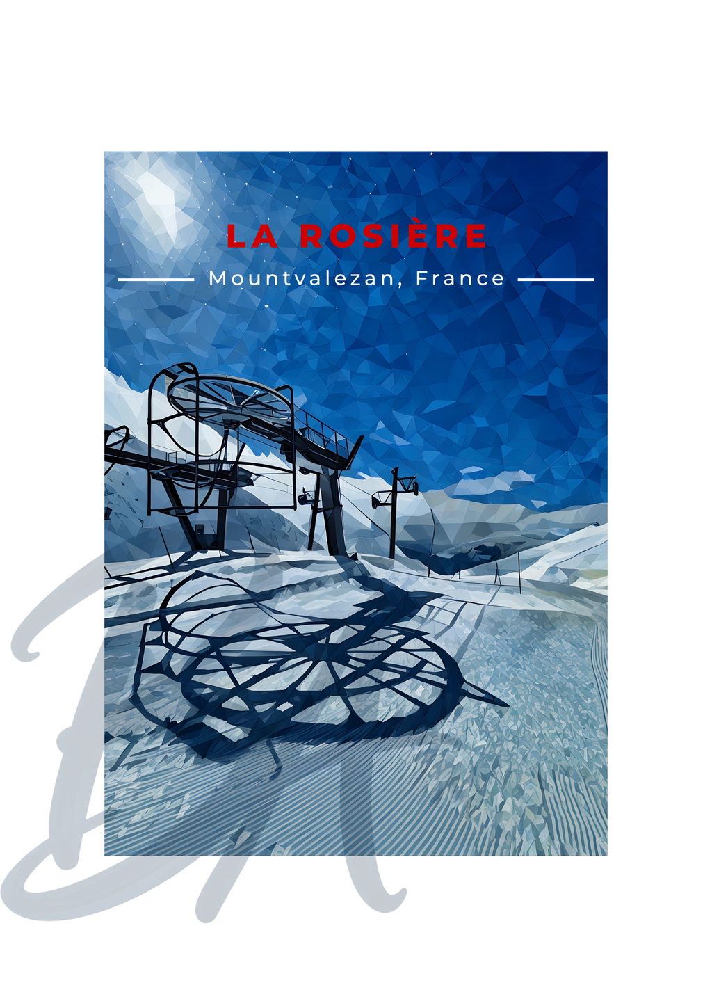 La Rossiere Ski Print