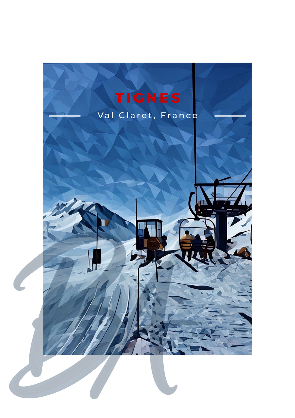 Tignes Ski Print